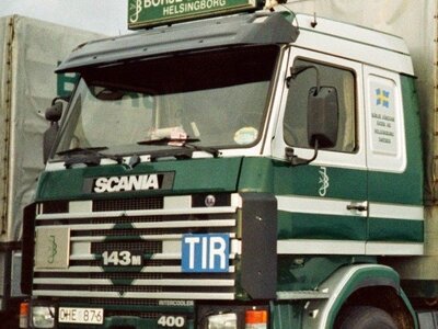 Tekno Tekno Scania 3-serie motorwagen met huifaanhanger BÖRJE JÖNSSON