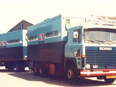 Tekno Tekno Scania 141 motorwagen met 2-assige aanhanger VAN RIJN