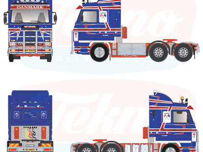 Tekno Tekno Scania 3-serie Streamline 6x2 sleepas trekker JOHN PEDERSEN