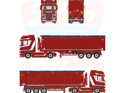 Tekno Tekno Scania Next Gen S 4x2 met 3-as STAS kipper PEETERS