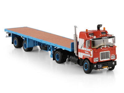 WSI WSI Mack F700 4x2 + 2-axle classic flatbed trailer VAN DER MEIJDEN