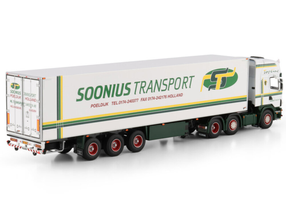 WSI WSI Scania 4-serie Topline 6x2 with 3-axle twin steer reefer tailer SOONIUS