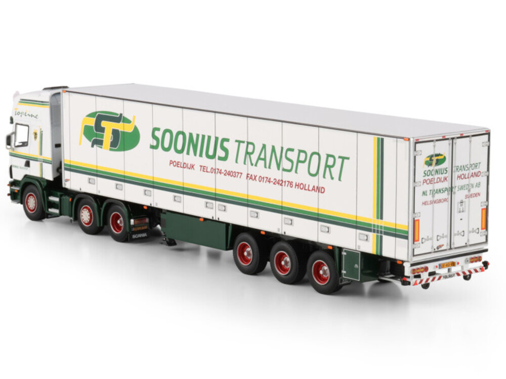 WSI WSI Scania 4-serie Topline 6x2 with 3-axle twin steer reefer tailer SOONIUS