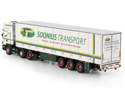 WSI WSI Scania 4-serie Topline 6x2 with 3-axle twin steer reefer tailer SOONIUS