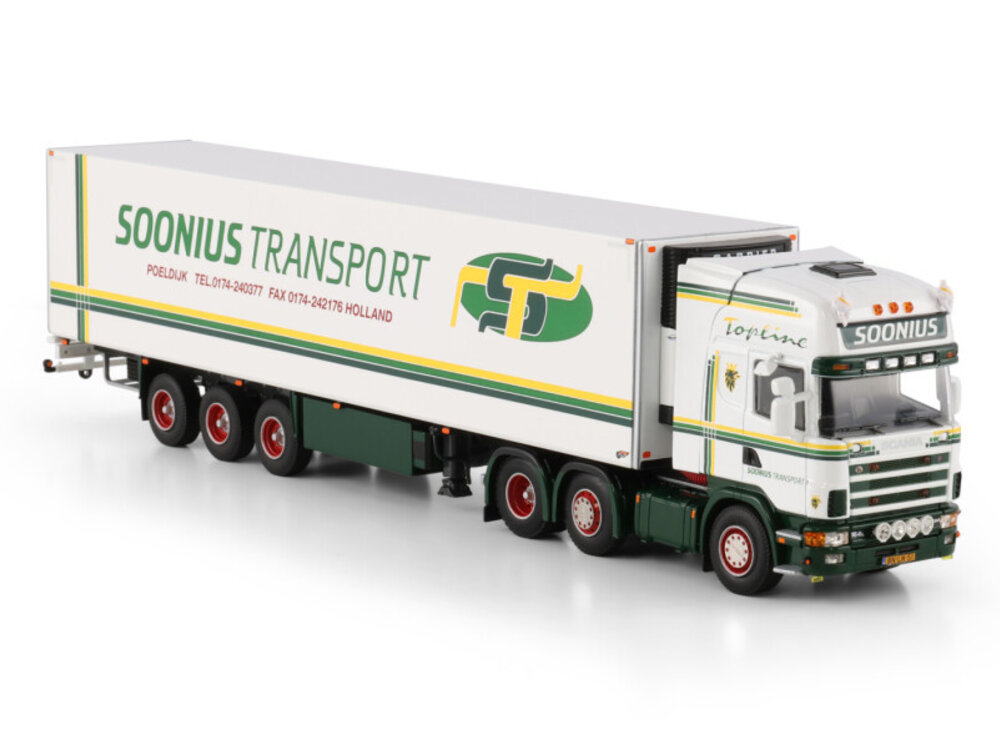 WSI WSI Scania 4-serie Topline 6x2 with 3-axle twin steer reefer tailer SOONIUS