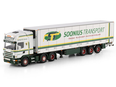 WSI WSI Scania 4-serie Topline 6x2 met 3-assige twin steer koeloplegger SOONIUS