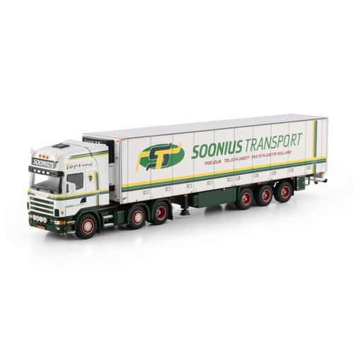 WSI WSI Scania 4-serie Topline 6x2 met 3-assige twin steer koeloplegger SOONIUS WSI WSI Scania 4-serie Topline 6x2 met 3-assige twin steer koeloplegger SOONIUS