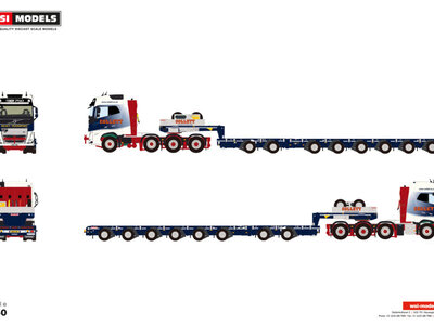 WSI WSI Volvo FH5 Glob. 8x4 with 6-axle MANOOVR + 2-axle dolly COLLETT