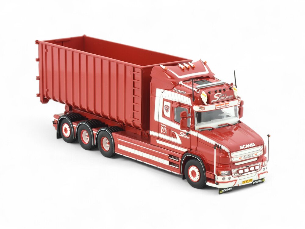Tekno Tekno Scania Torpedo Highline hooklift riged truck SEJER & SONNICHSEN