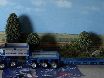 Tekno Tekno Scania R-serie Topline 8x4 with Goldhofer XLE 3+5 lowloader THURHAGENS