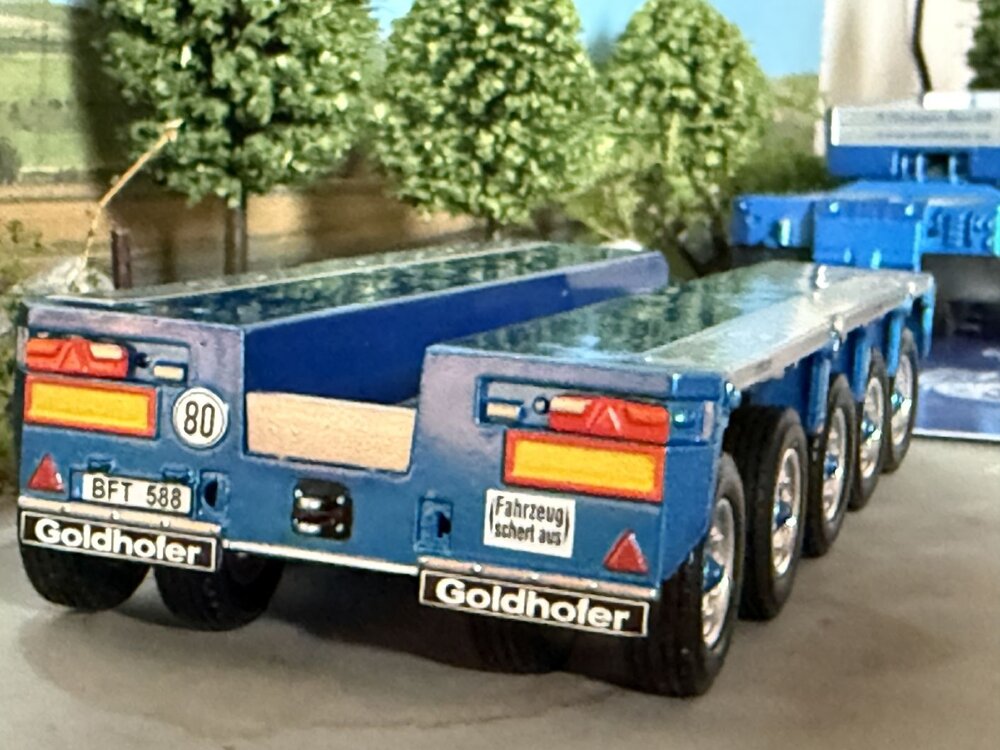 Tekno Tekno Scania R-serie Topline 8x4 with Goldhofer XLE 3+5 lowloader THURHAGENS