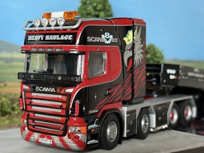 Tekno Tekno Scania R-serie Topline 8x4 with Goldhofer XLE 3+5 lowloader MTL Heavy Haulage