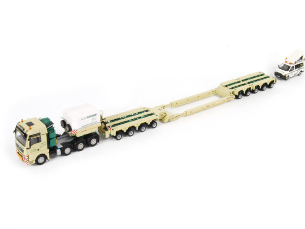 WSI WSI MAN TGX XXL 8x4 + scheuerle intercombi module + VW T5 BF3 H.N. KRANE