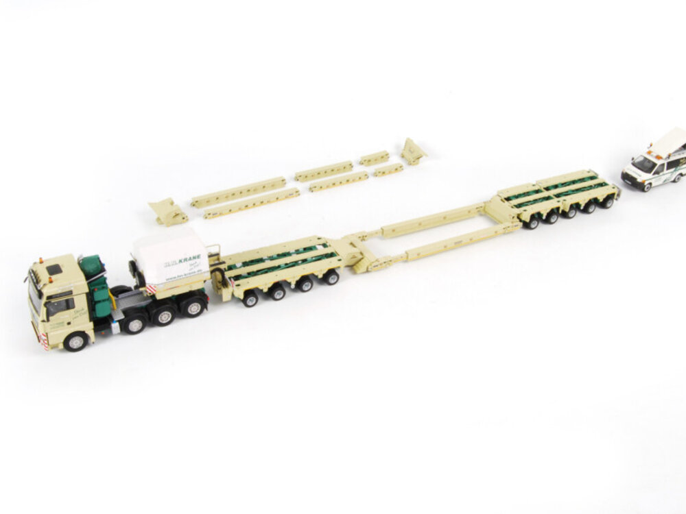 WSI WSI MAN TGX XXL 8x4 + scheuerle intercombi module + VW T5 BF3 H.N. KRANE