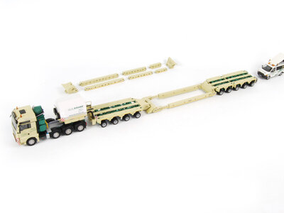 WSI WSI MAN TGX XXL 8x4 + scheuerle intercombi module + VW T5 BF3 H.N. KRANE