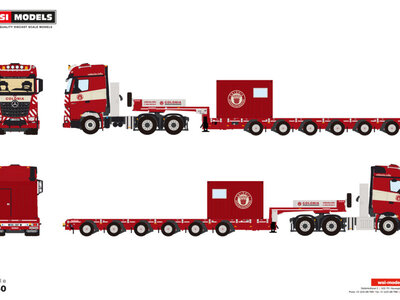 WSI WSI Mercedes Arocs MP4 Big Space 6x4 + 6-axle manoovr + 10ft. container COLONIA