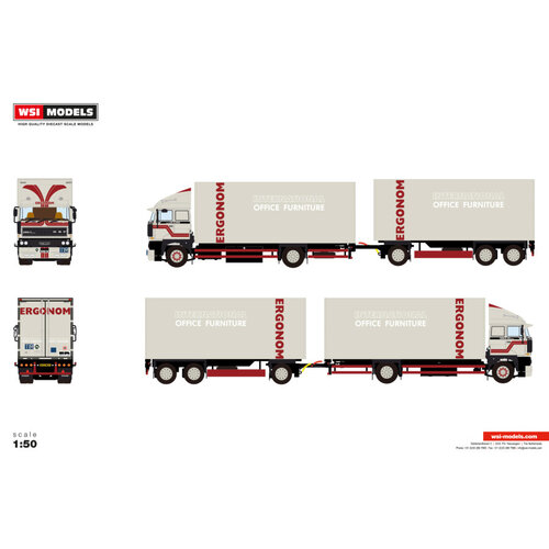 WSI WSI DAF 3300 motorwagen met 3-as oplegger ARGS ERGONOM WSI WSI DAF 3300 motorwagen met 3-as oplegger ARGS ERGONOM
