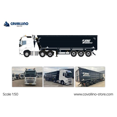 Cavallino Cavallino Volvo FH5 Glob. 6x2 met 3-as schroot kipper oplegger DE HOOP Wegtransport - DE JONG Gameren Cavallino Cavallino Volvo FH5 Glob. 6x2 met 3-as schroot kipper oplegger DE HOOP Wegtransport - DE JONG Gameren