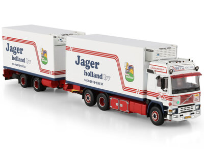 WSI WSI Volvo F12 Globetrotter rigid truck with 2 axle reefer trailer MELLEMA DE JAGER