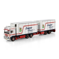 WSI Volvo F12 Globetrotter rigid truck with 2 axle reefer trailer MELLEMA DE JAGER