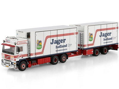 WSI WSI Volvo F12 Globetrotter rigid truck with 2 axle reefer trailer MELLEMA DE JAGER