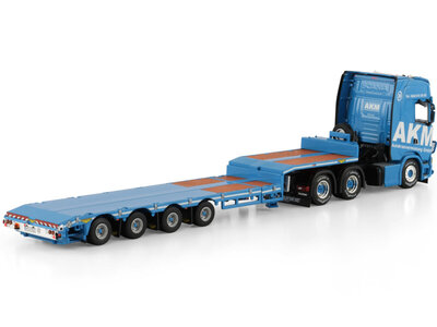 WSI WSI Scania S Highline 6x4 met 4-assige semi wheel dieplader AKM