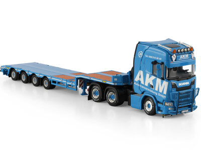 WSI WSI Scania S Highline 6x4 with 4-axle semi wheel  lowloader AKM