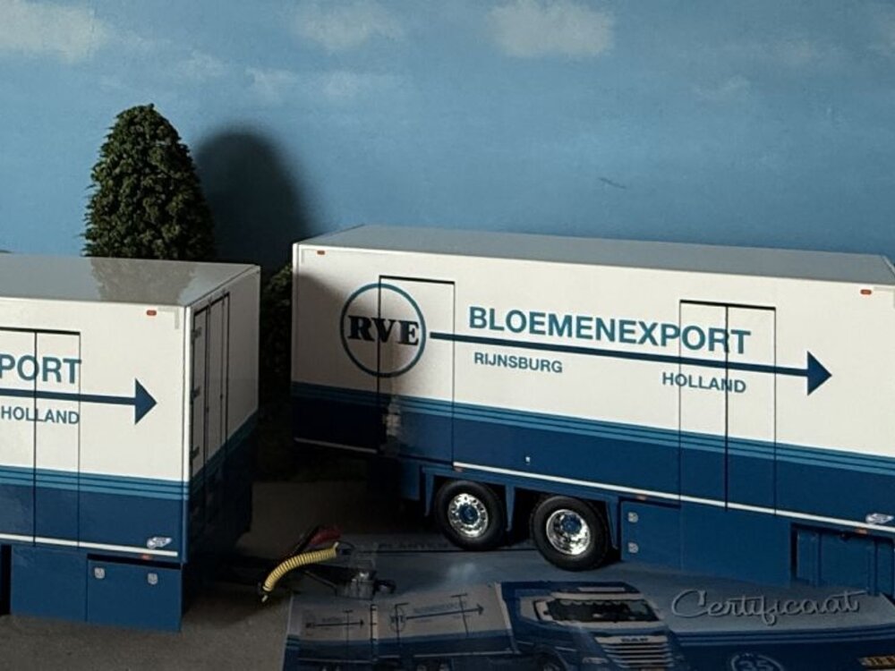 WSI WSI DAF XG 6x2 rigid reefertruck with 2-axle reefertrailer RVE PLANTENEXPORT