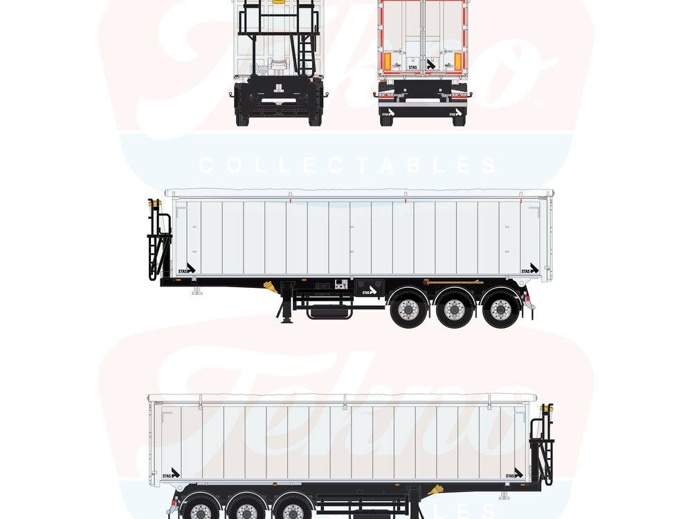 Tekno Tekno 3-axle Stas tipper trailer T.B. STAS