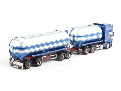 Tekno Tekno Scania 4-serie Topline  rigid truck with trailer Swedish silo combination LINGHEMS