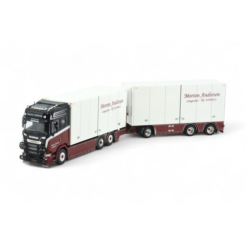 Tekno Tekno Scania S-Serie Nextgen Highline Rigid truck with 3-axle trailer MORTEN ANDERSEN Tekno Tekno Scania S-Serie Nextgen Highline Rigid truck with 3-axle trailer MORTEN ANDERSEN