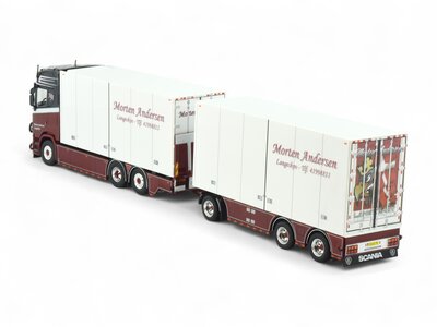 Tekno Tekno Scania S-Serie Nextgen Highline Rigid truck with 3-axle trailer MORTEN ANDERSEN