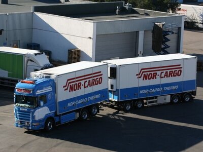 Tekno Tekno Scania R Topline Rigid truck with 4-axle trailer FELLINGEN NOR-CARGO