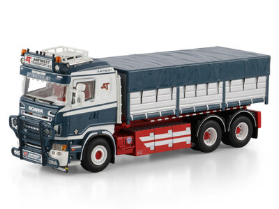 WSI WSI Scania R5 Flat roof riged truck 6x2 met haakarm systeem + 15M3 container ANFINEST