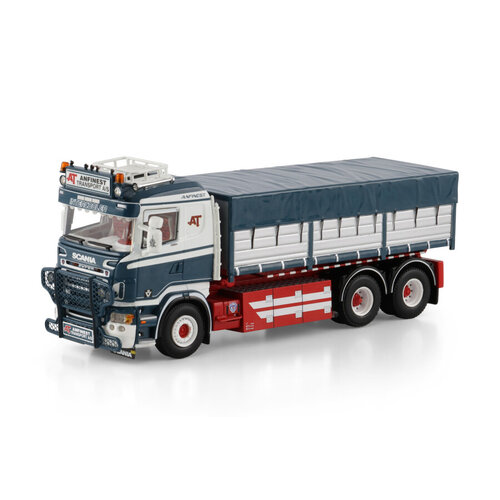 WSI WSI Scania R5 Flat roof riged truck 6x2 met haakarm systeem + 15M3 container ANFINEST WSI WSI Scania R5 Flat roof riged truck 6x2 met haakarm systeem + 15M3 container ANFINEST