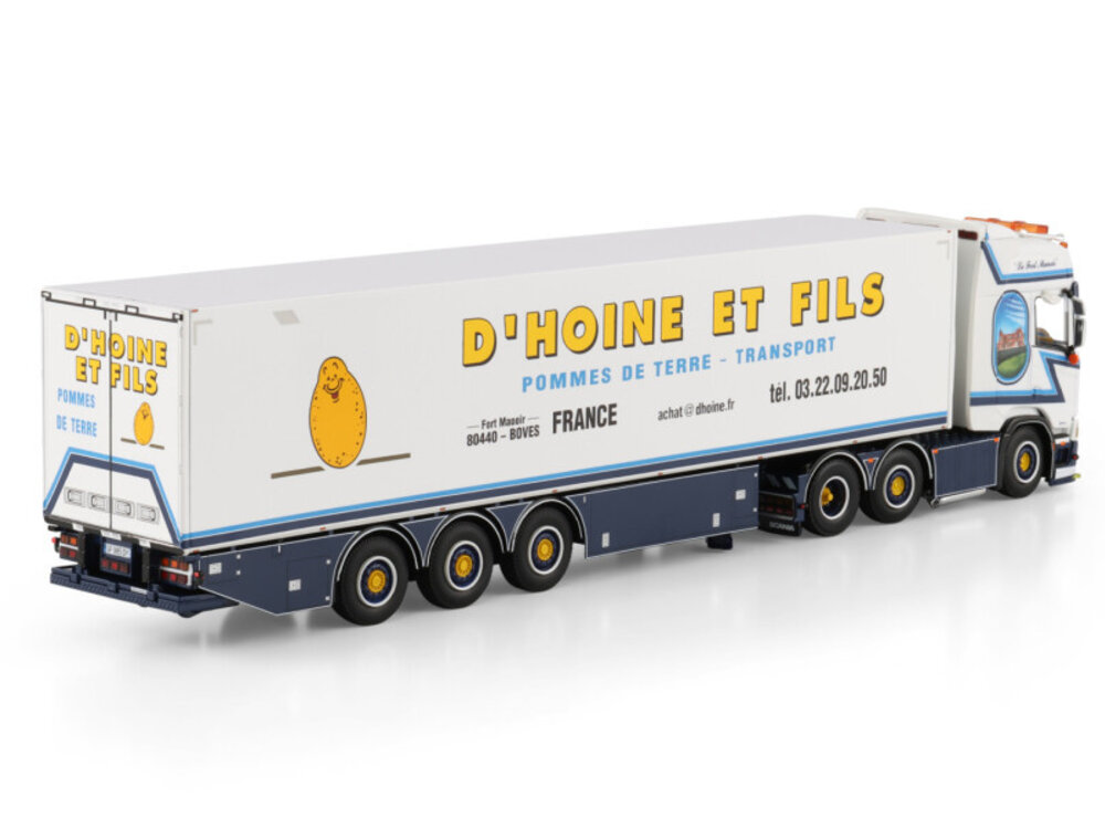 WSI WSI Scania R Highline 6x2 met 3-assige twin steer koeloplegger D'HOINE
