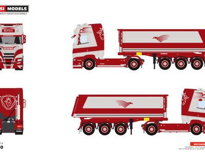 WSI WSI Scania S Highline 4x2 met 3-assige niet sturend kipper trailer RALF ZORN