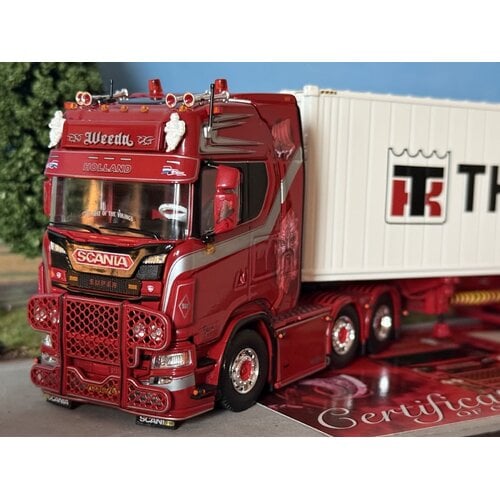 Tekno Tekno Scania Next Gen S500 Highline 6x2 met 40ft. koel container WEEDA "VIKINGS" Tekno Tekno Scania Next Gen S500 Highline 6x2 met 40ft. koel container WEEDA "VIKINGS"