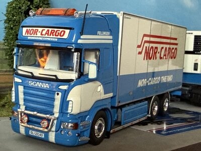 Tekno Tekno Scania R Topline motorwagen  met 4-as aanhanger FELLINGEN NOR-CARGO
