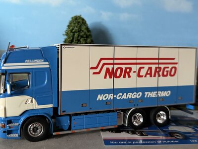 Tekno Tekno Scania R Topline Rigid truck with 4-axle trailer FELLINGEN NOR-CARGO