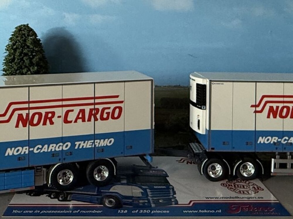 Tekno Tekno Scania R Topline Rigid truck with 4-axle trailer FELLINGEN NOR-CARGO