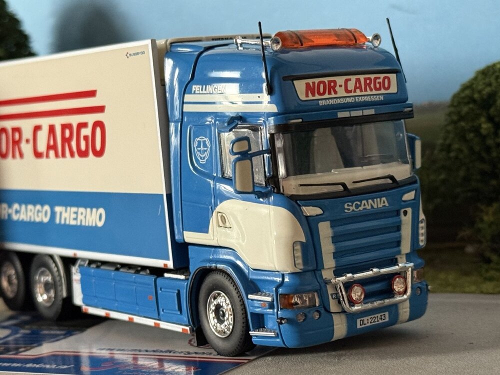 Tekno Tekno Scania R Topline Rigid truck with 4-axle trailer FELLINGEN NOR-CARGO