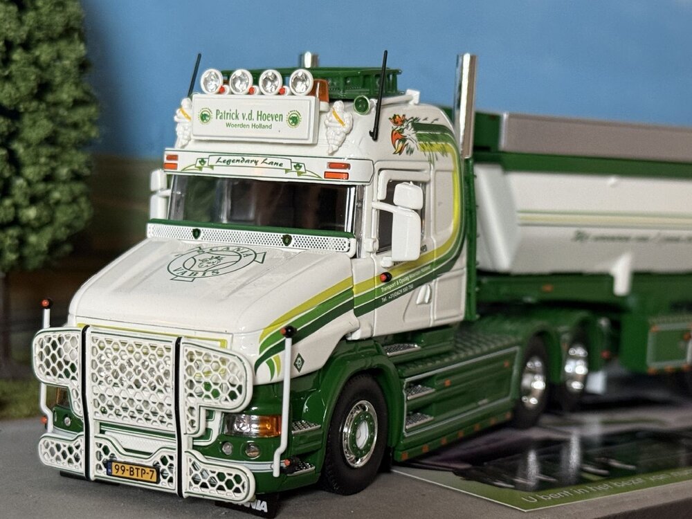 Tekno Tekno Scania Torpedo Highline met 3-as kipper oplegger PATRICK VD HOEVEN