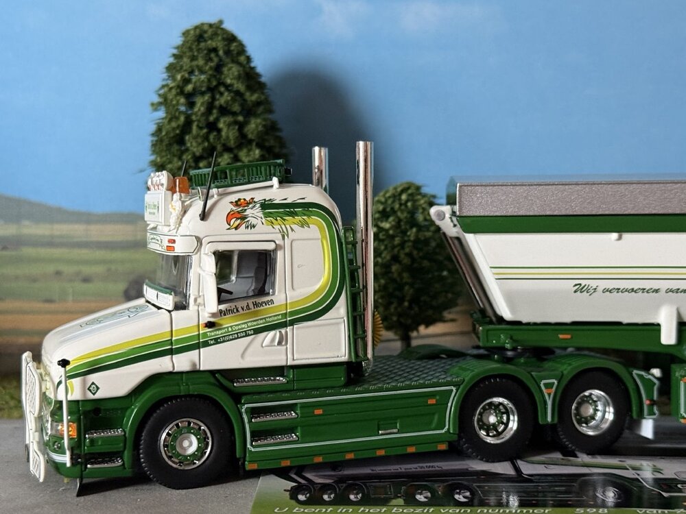 Tekno Tekno Scania Torpedo Highline with 3-axle tipper trailer PATRICK VD HOEVEN