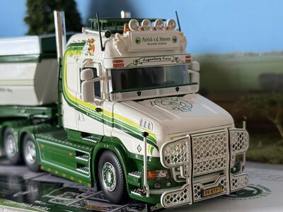 Tekno Tekno Scania Torpedo Highline met 3-as kipper oplegger PATRICK VD HOEVEN