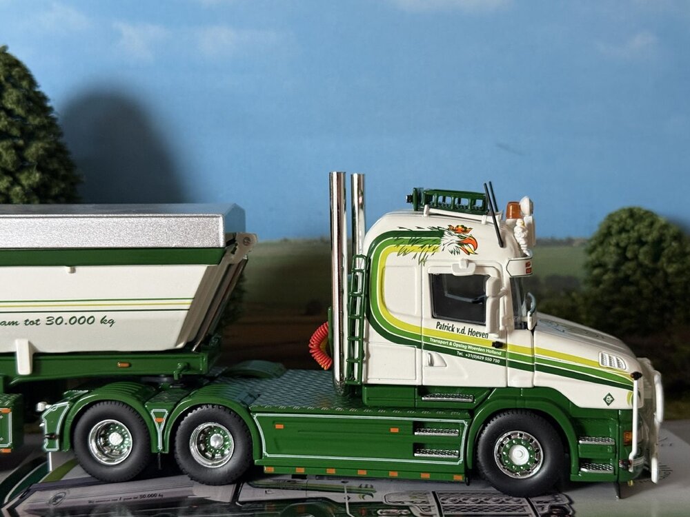 Tekno Tekno Scania Torpedo Highline with 3-axle tipper trailer PATRICK VD HOEVEN