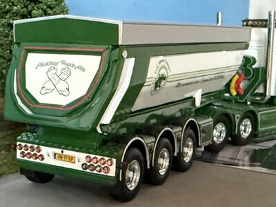 Tekno Tekno Scania Torpedo Highline with 3-axle tipper trailer PATRICK VD HOEVEN