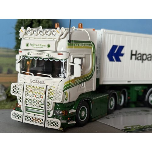 Tekno Tekno Scania R500 Topline met 5-assige D-tec oplegger met 2x20ft. koel containers PATRICK VAN DER HOEVEN Tekno Tekno Scania R500 Topline met 5-assige D-tec oplegger met 2x20ft. koel containers PATRICK VAN DER HOEVEN