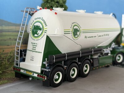Tekno Tekno Scania 4-serie Torpedo Topline with 3-axle Feldbinder trailer PATRICK VAN DER HOEVEN