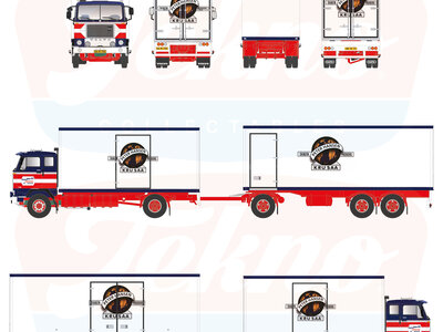 Tekno Tekno Volvo F88 2-axle riged truck with 3-axle trailer BJARNE NIELSEN